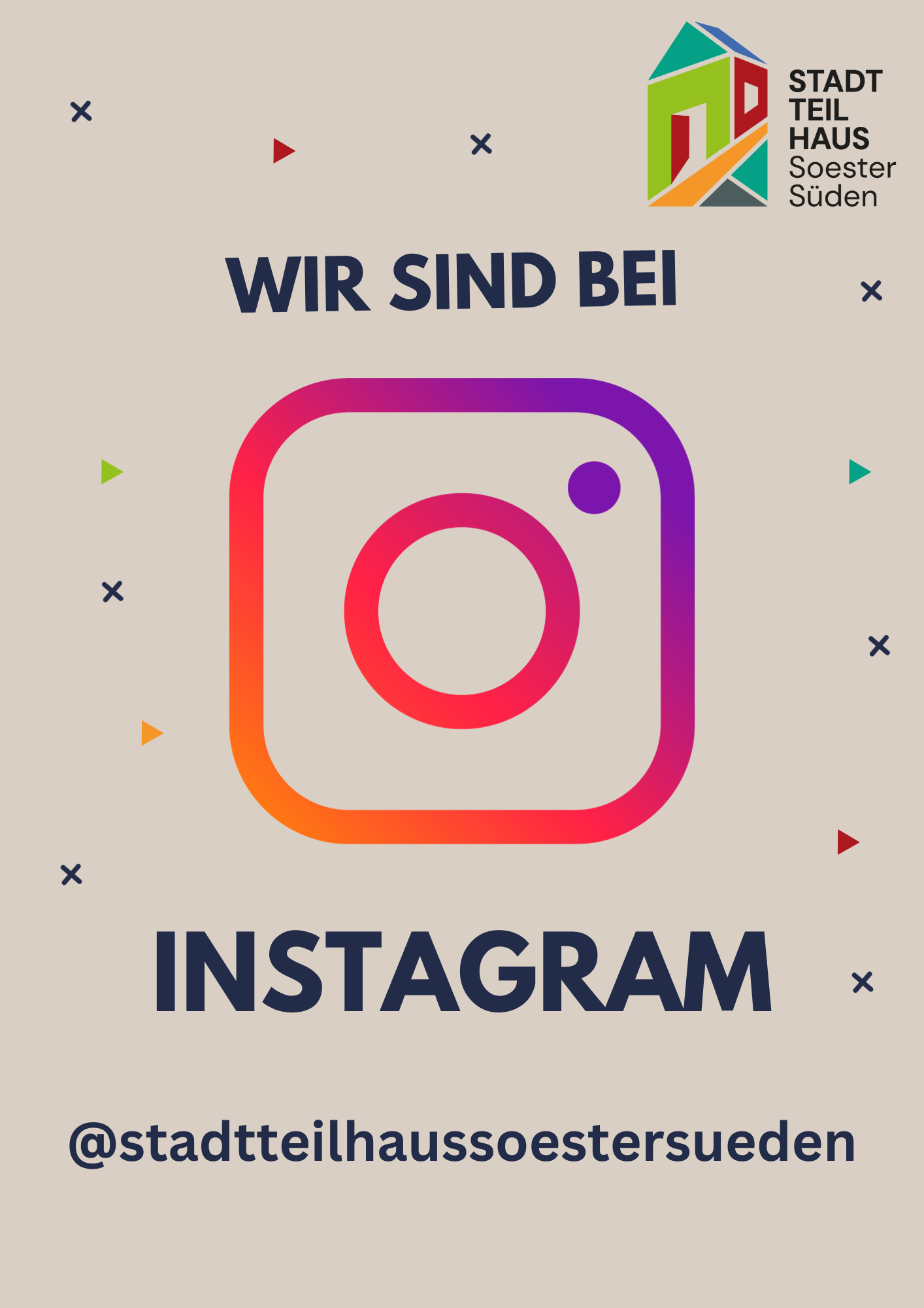 Wir sind jetzt bei Instagram. @stadtteilhaussoestersueden